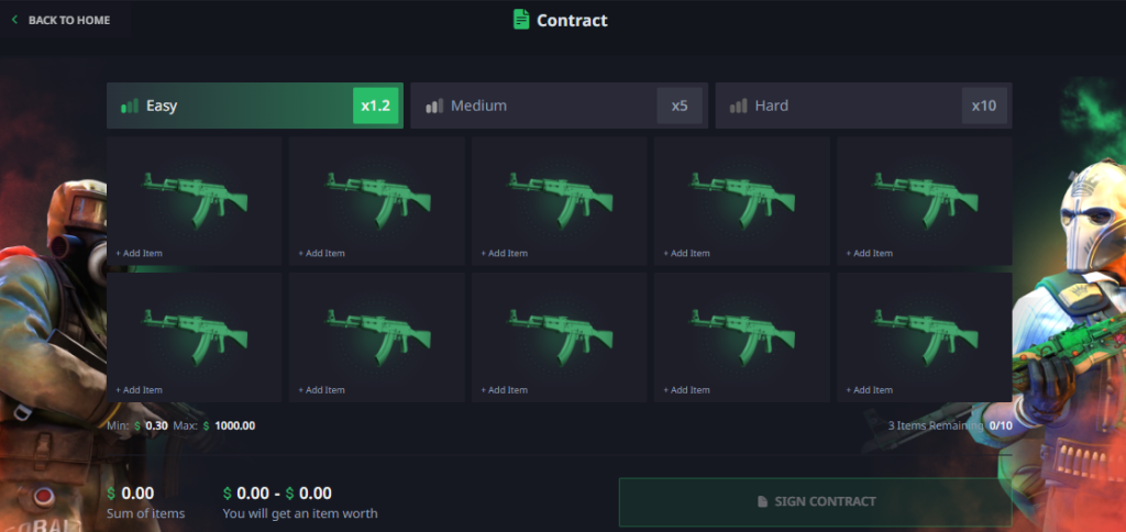 Hellcase Game Modes: Contracts